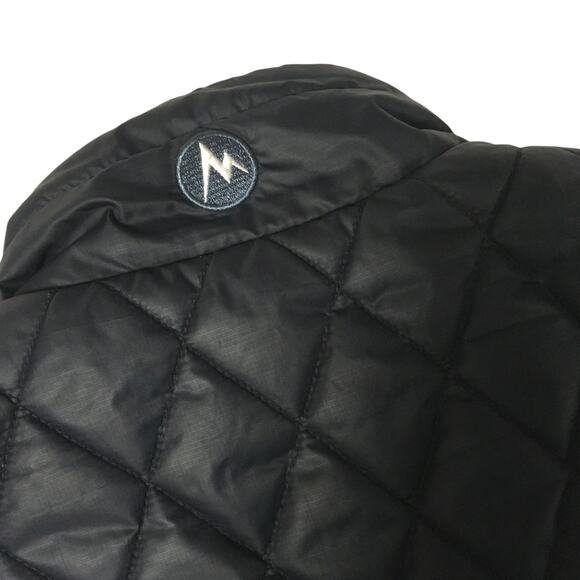 Marmot‎ Kitzbuhel Quilted Puffer Vest Full Zip Jacket Black Navy Women's Small - Picture 9 of 12